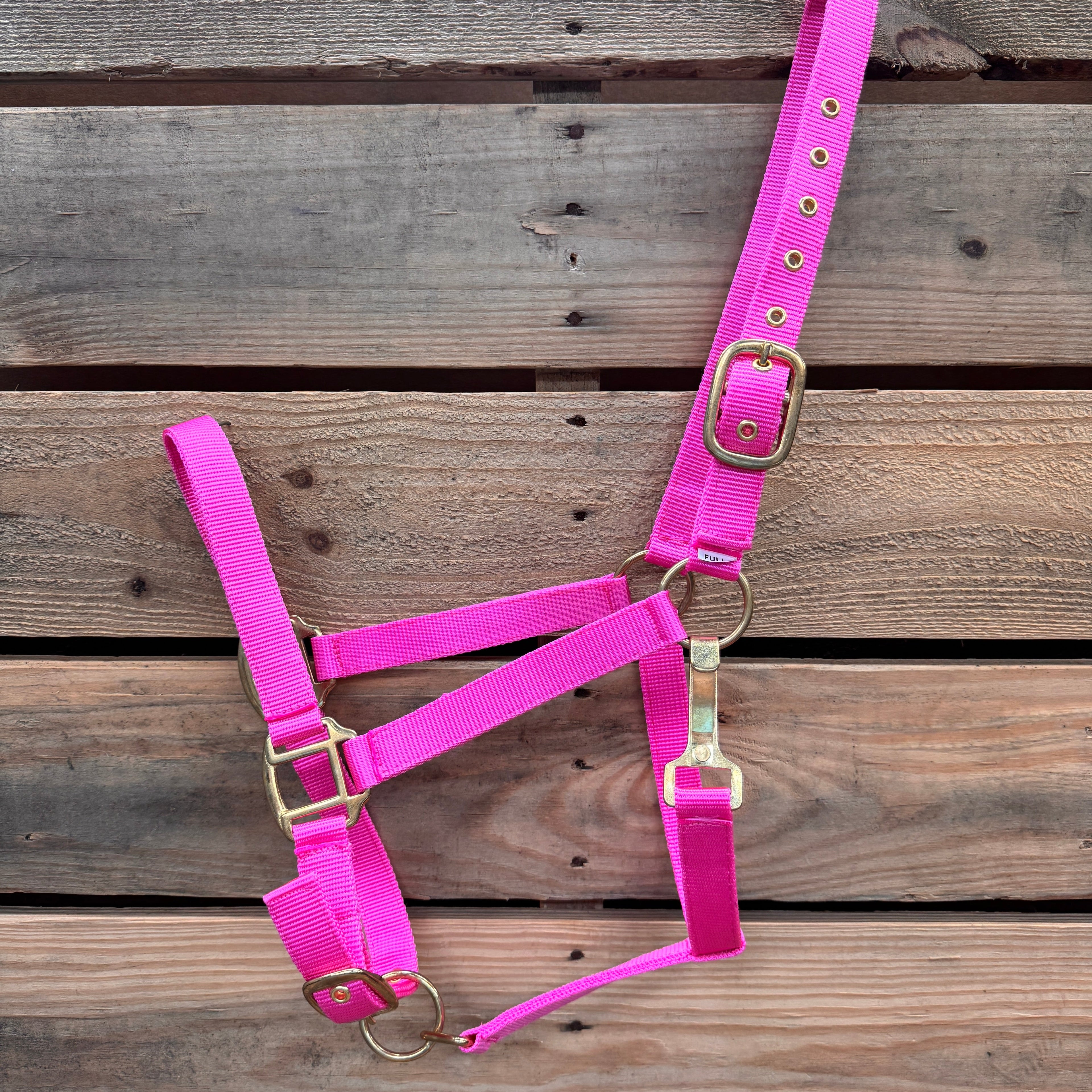 Pink Nylon Horse Halter NHPINK — view 2