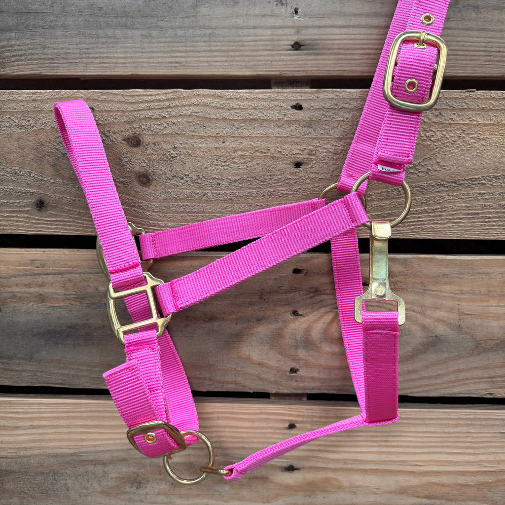Pink Nylon Horse Halter NHPINK — view 3