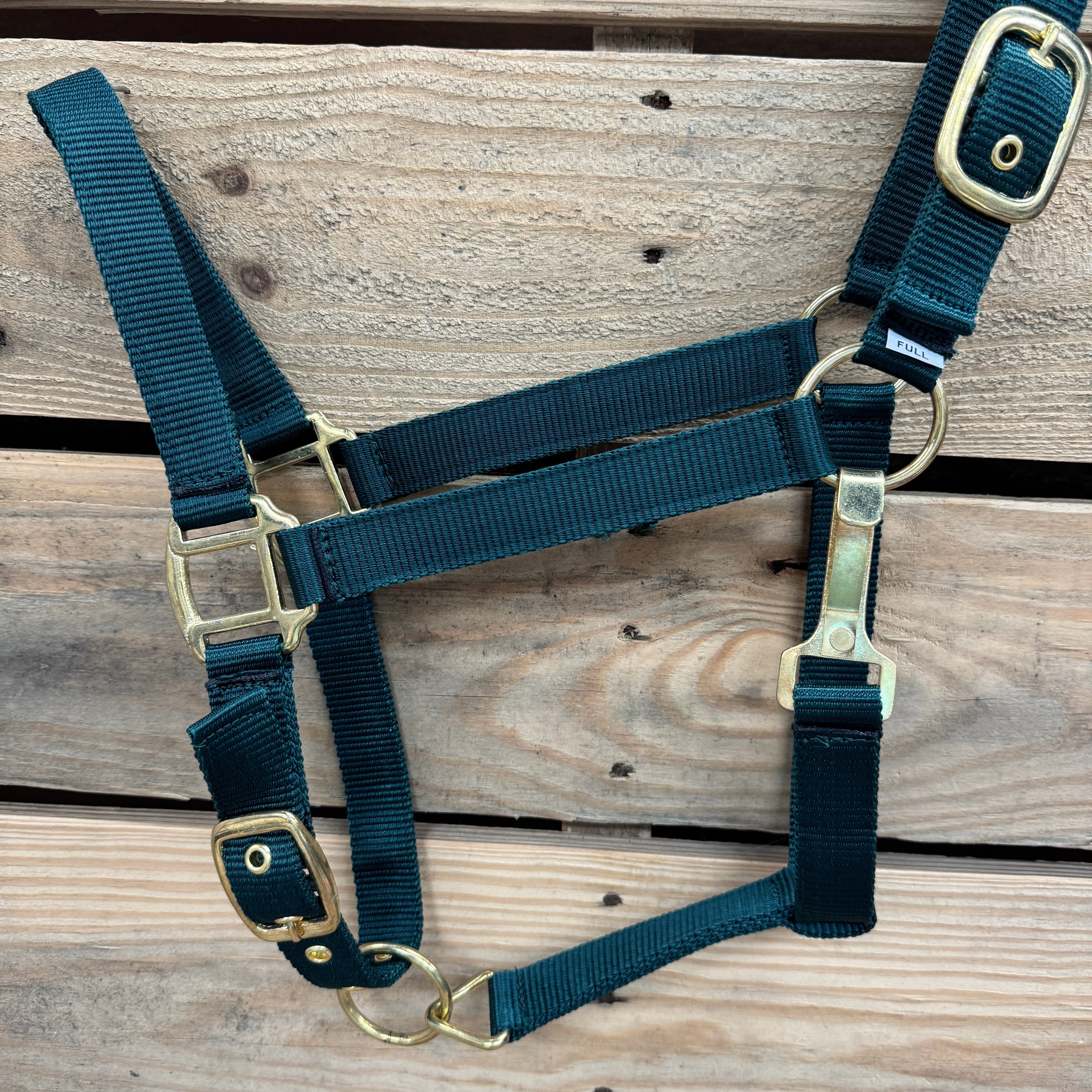 Hunter Green Nylon Horse Halter NHGRN — view 3
