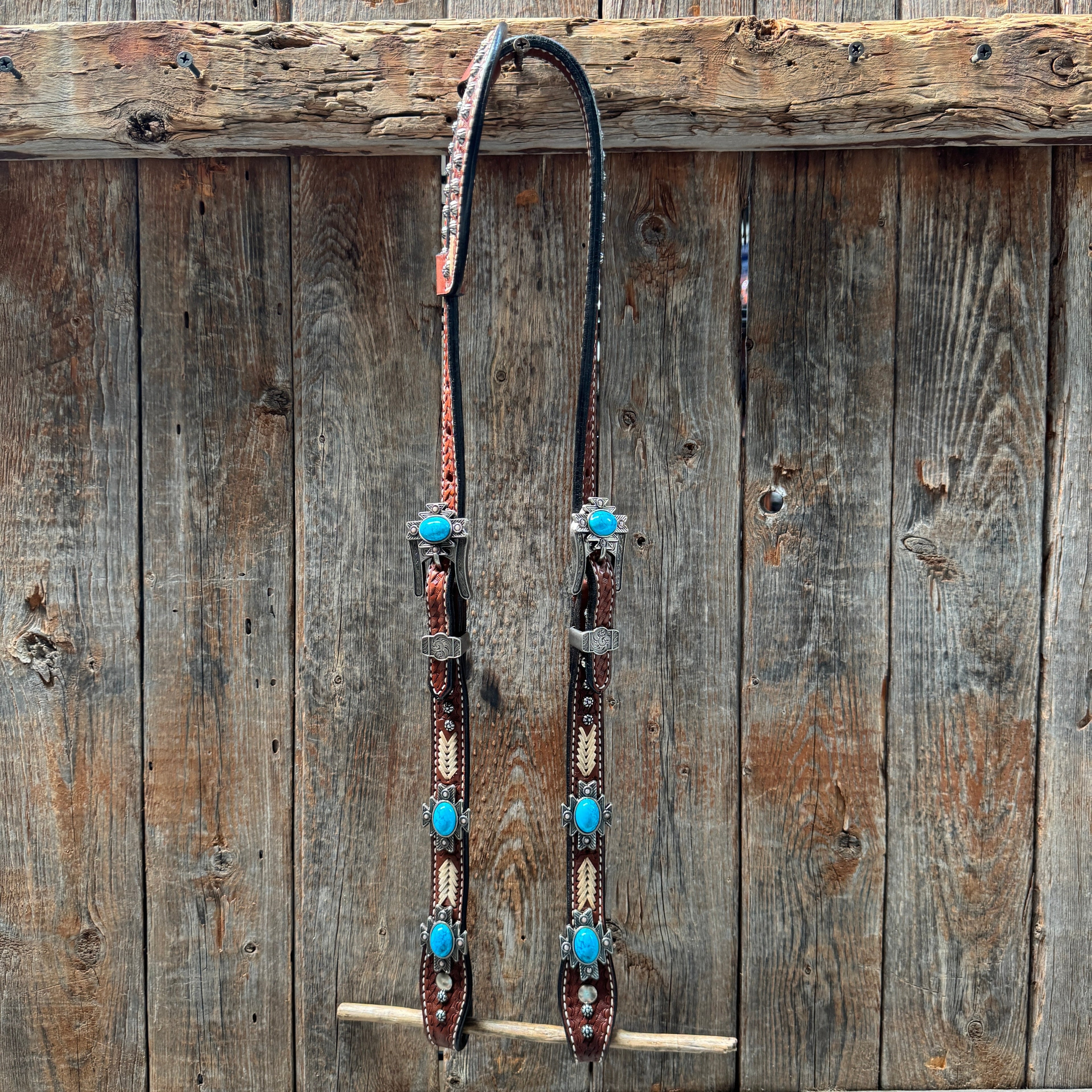 Rawhide South West One Ear Headstall and Breastcollar Tack Set #OEBC409 — view 2