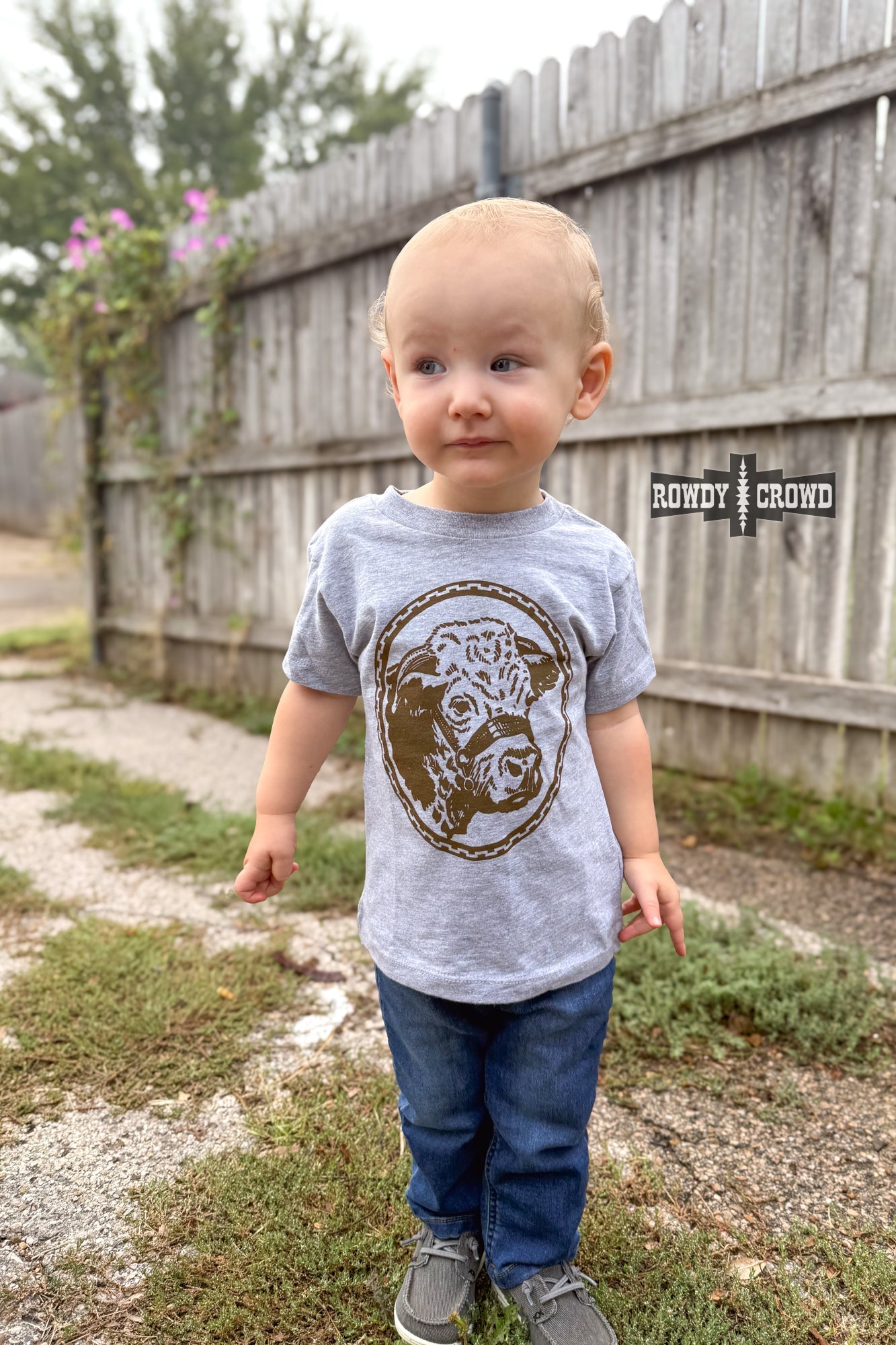 DS KIDS Happy Hereford Tee- BROWN by Rowdy Crowd Clothing - product image 3
