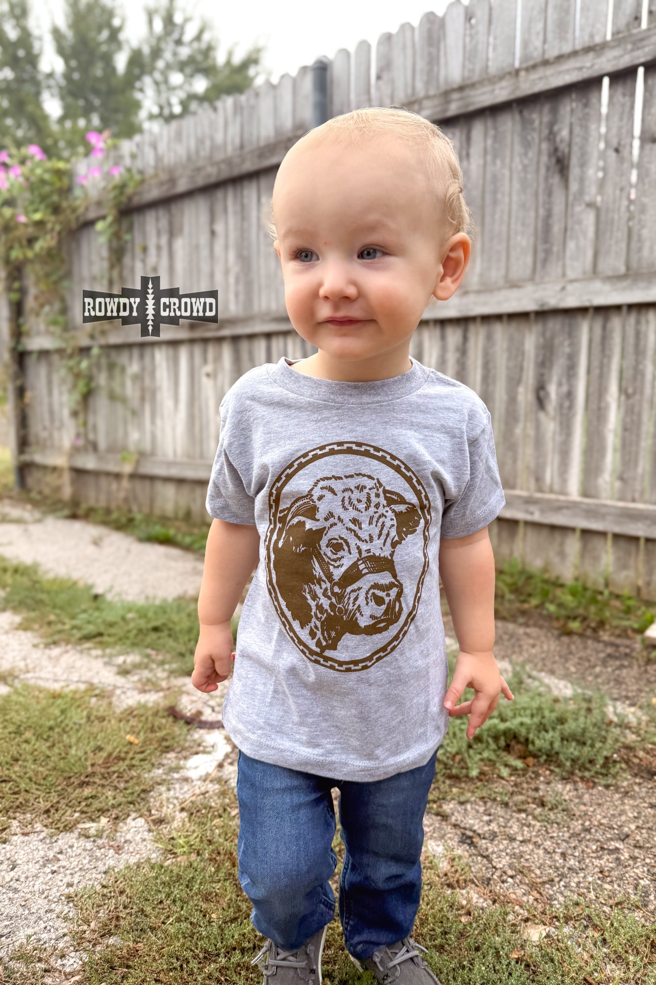 DS KIDS Happy Hereford Tee- BROWN by Rowdy Crowd Clothing