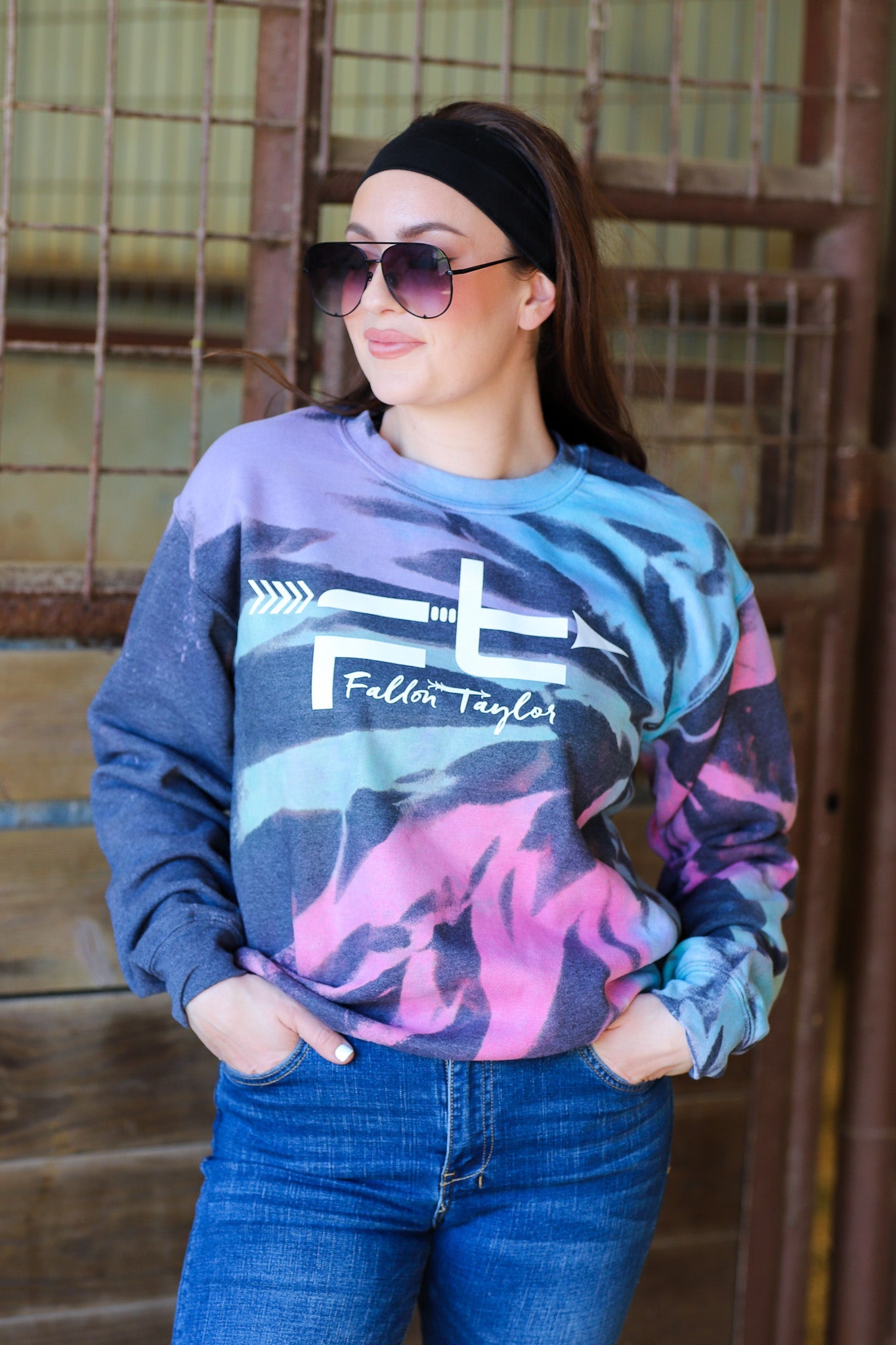 Ft Logo Tie Dye Crewneck