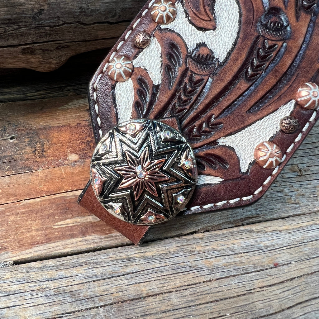 Bronc Noseband With Starburst Western Conchos — view 2