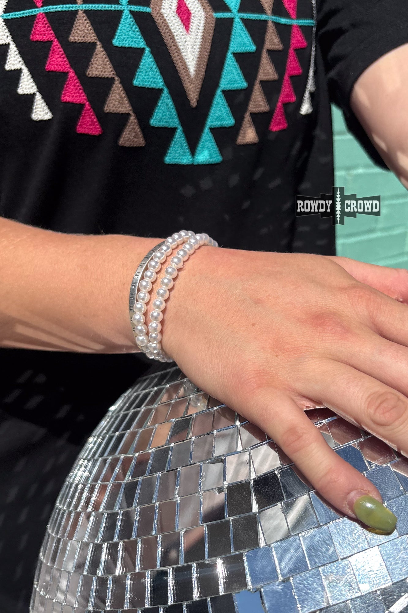 DS Pearly Rodeo Bracelet by Rowdy Crowd Clothing - product image 2