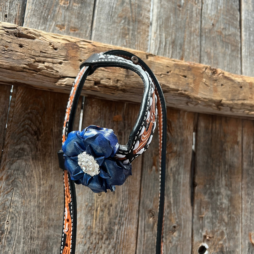 Classic Red, White and Blue Browband/One Ear Tack Set #BBBC638 — view 7