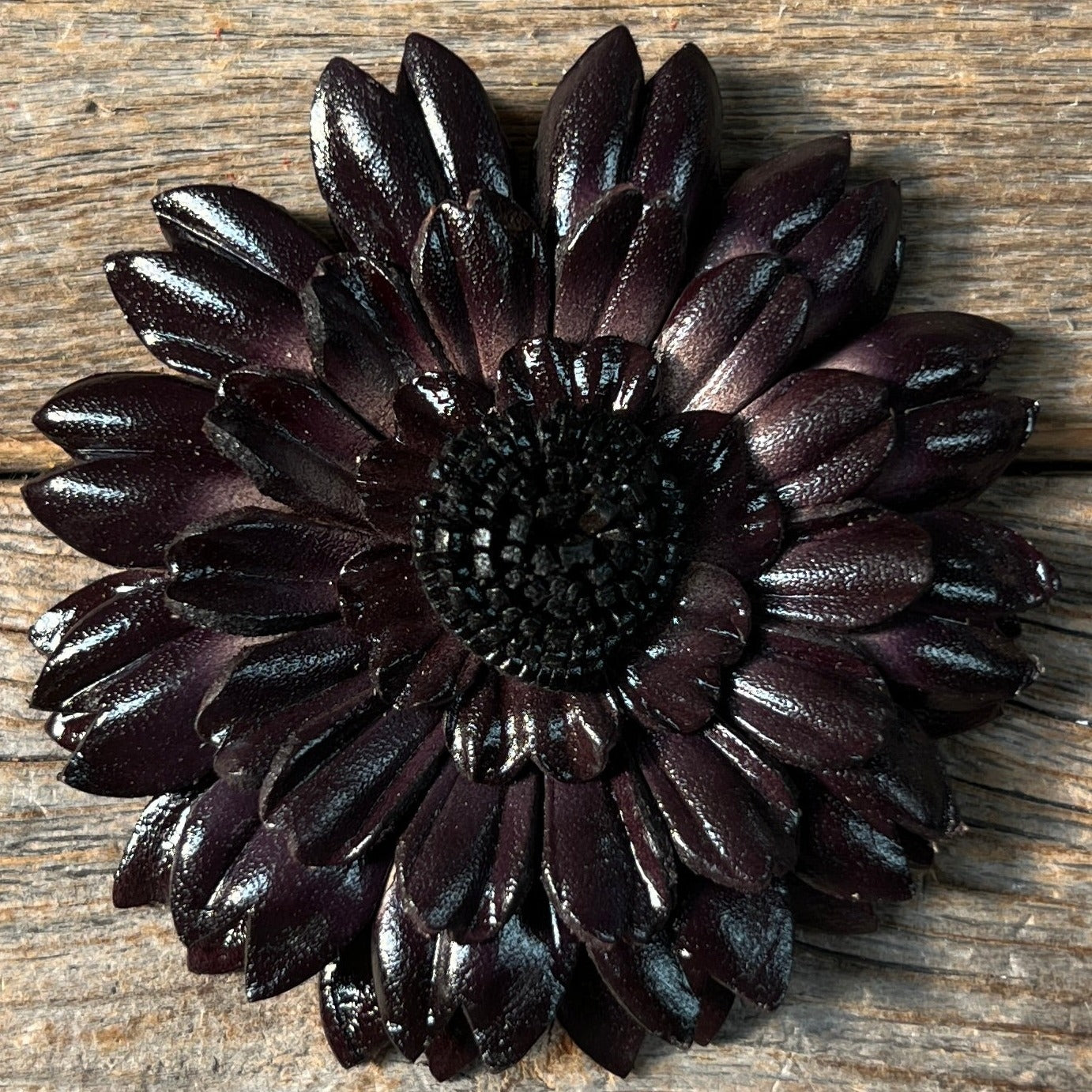 Hand Painted Leather Flowers - Daisies — view 4