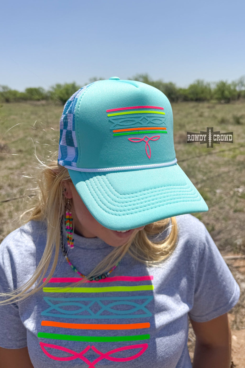 DS Neon Boot Stitch CAP by Rowdy Crowd Clothing
