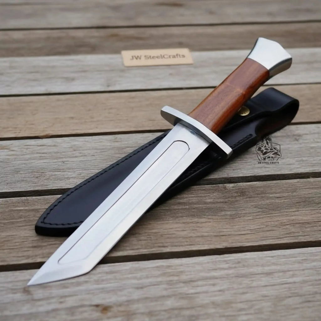 Norse Tanto Seax Knife 14" Handmade Carbon Steel Viking-Style Blade