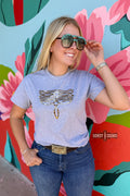 DS Leopard Boot Stitch Tee by Rowdy Crowd Clothing