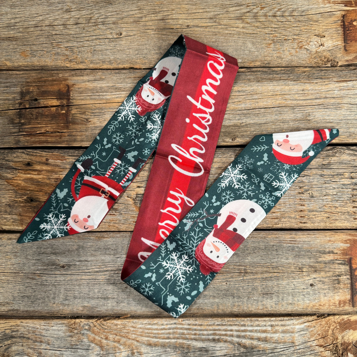 Green Holiday Western Skinny Mini Wild Rag Scarf / Cowgirl Necktie  #TW148