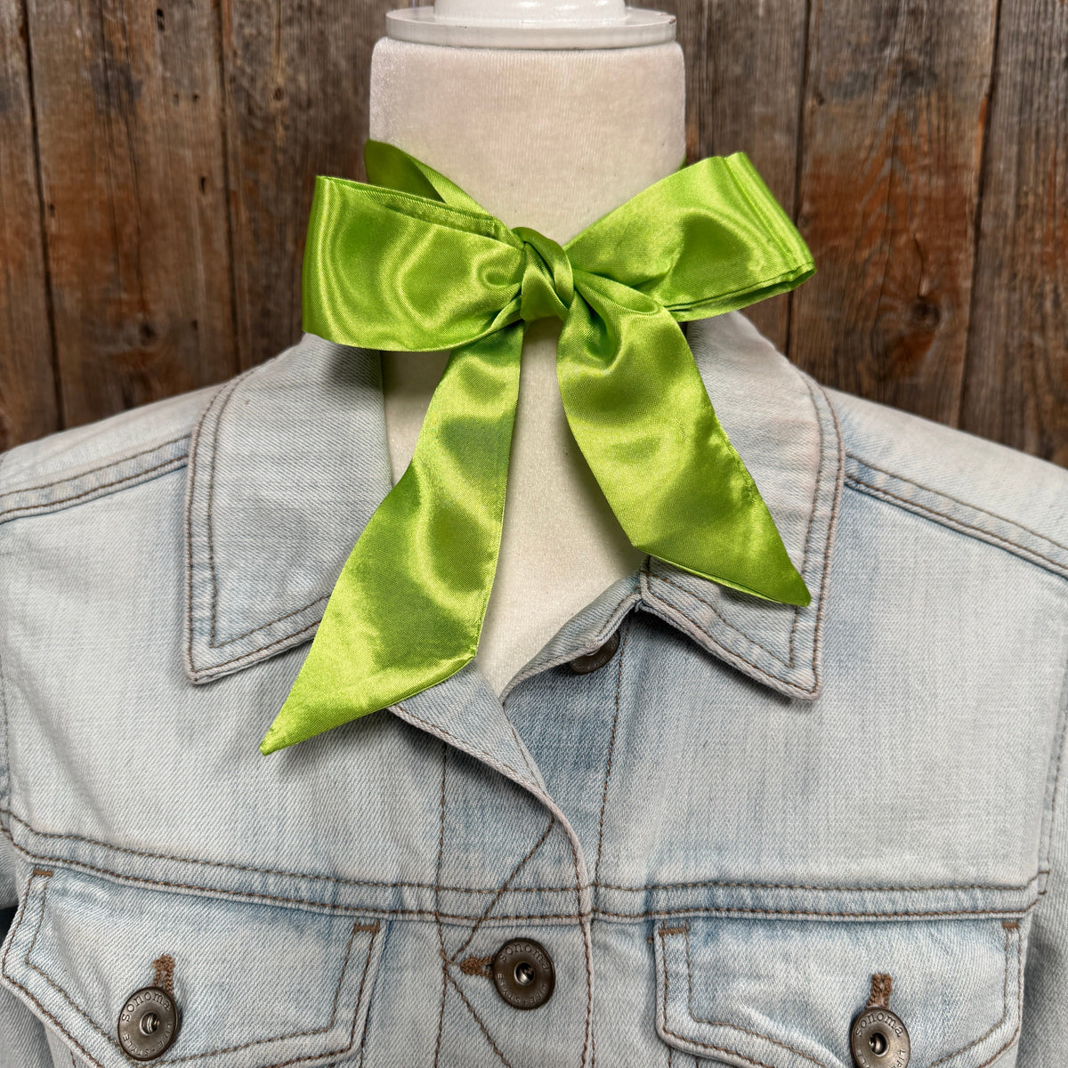 Light Green Western Skinny Mini Wild Rag Scarf / Cowgirl Necktie #TW305