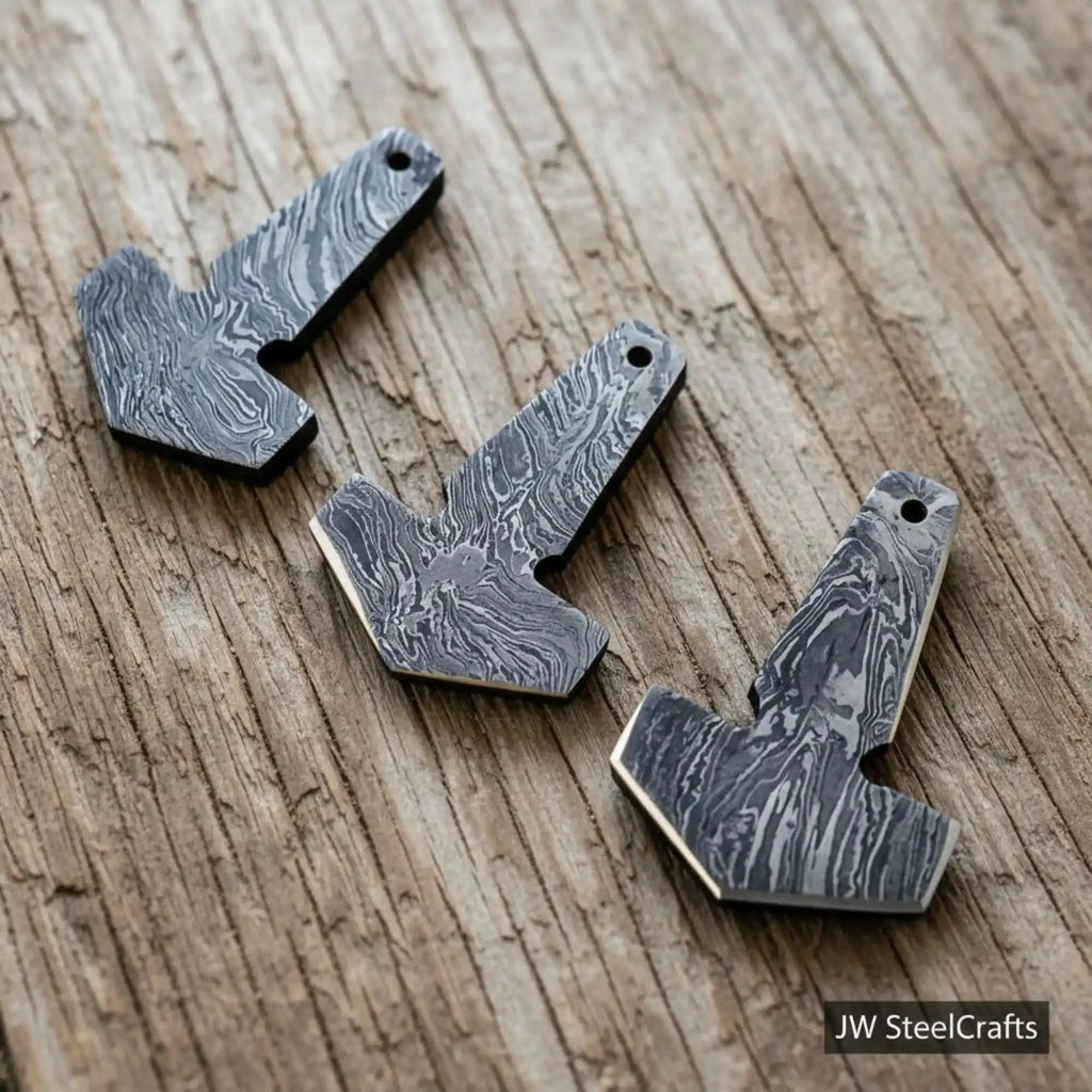 Damascus Thor's Hammer Pendant set | Viking Necklace Collection