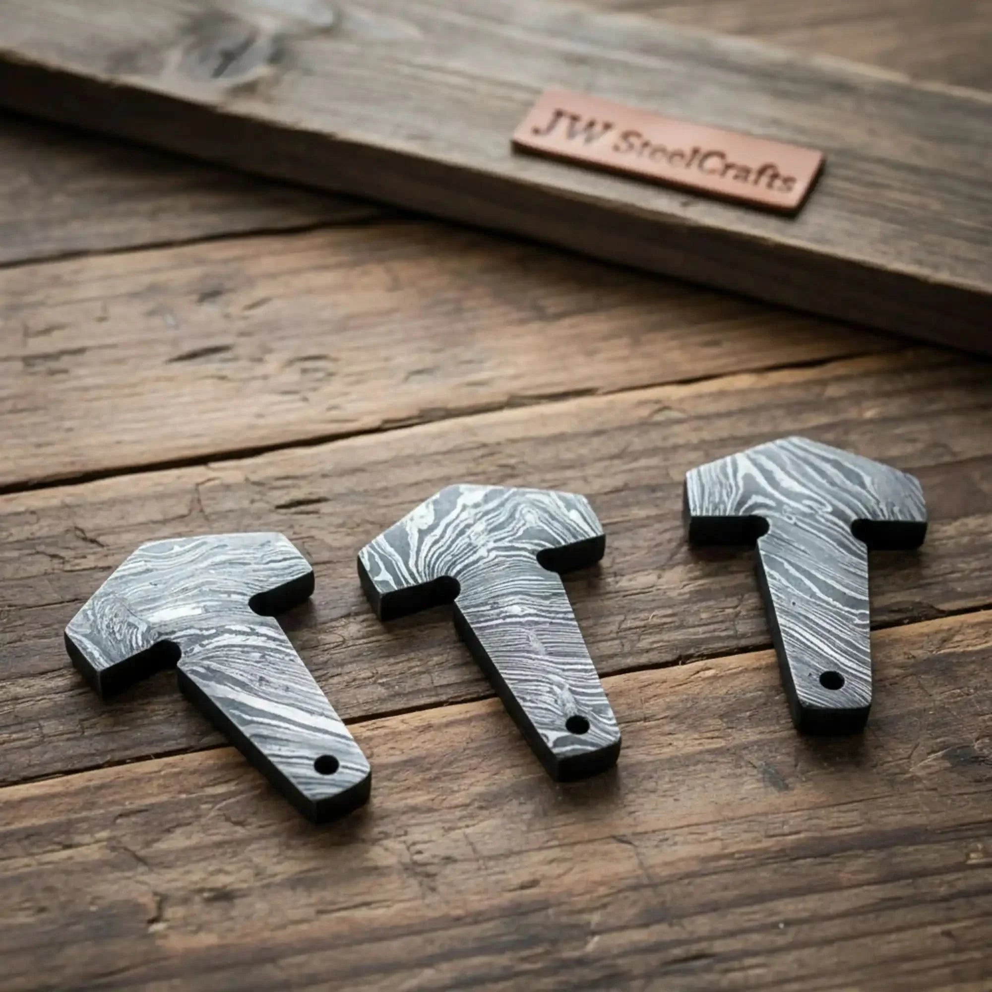 Damascus Thor's Hammer Pendant set | Viking Necklace Collection
