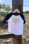 DS KIDS Neon Boot Stitch Raglan by Rowdy Crowd Clothing