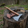 Handmade Damascus Hudson Bay Axe with Tali Wood Handle