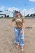 DS BROWN Leopard Bit Tee by Rowdy Crowd Clothing