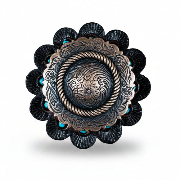 Copper Round Western Concho W101 — view 6