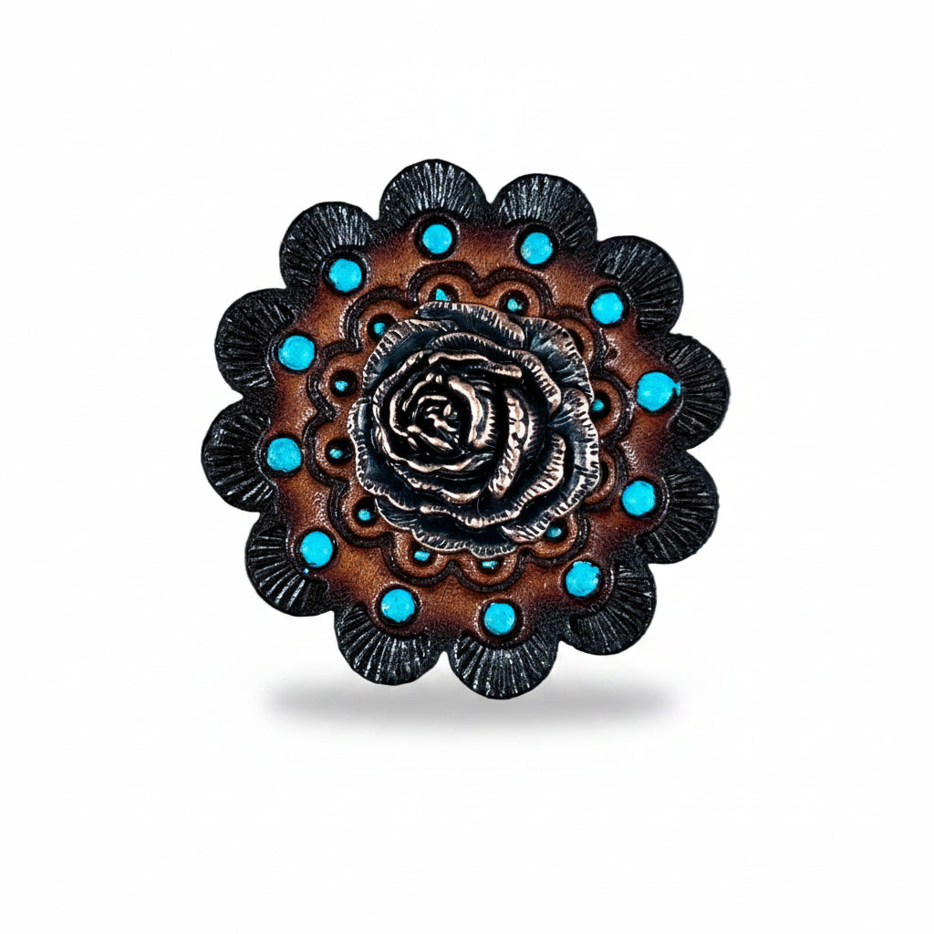 Copper Rose Western Concho W107 — view 8