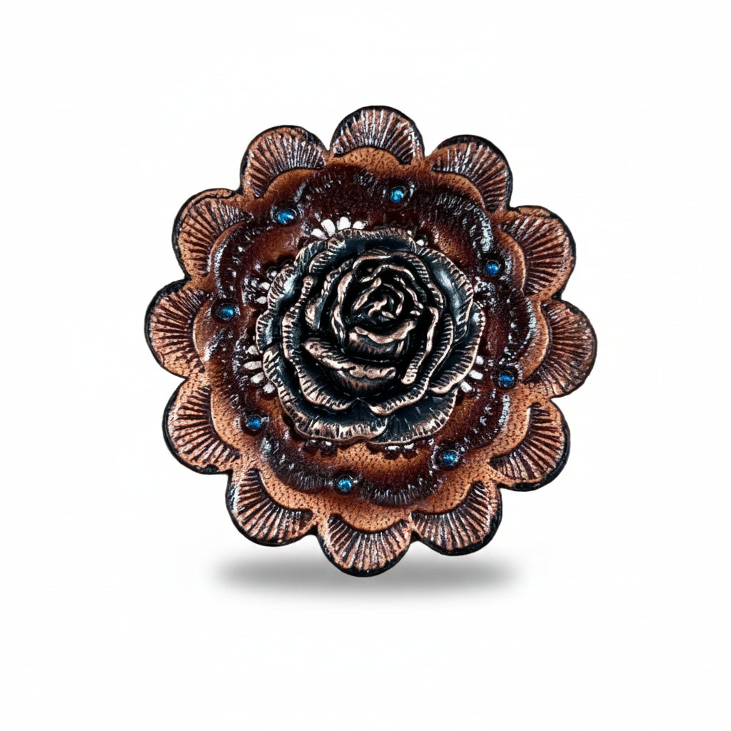 Copper Rose Western Concho W107 — view 7