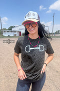DS BLACK Leopard Bit Tee by Rowdy Crowd Clothing