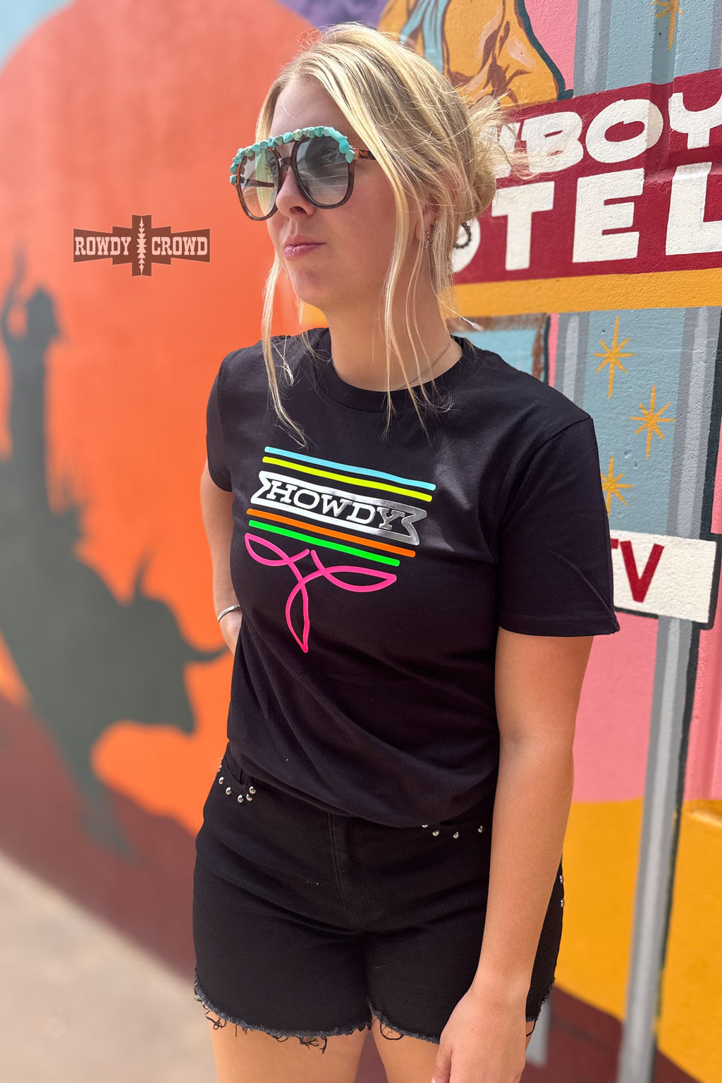 DS Howdy Boot Stitch Tee by Rowdy Crowd Clothing