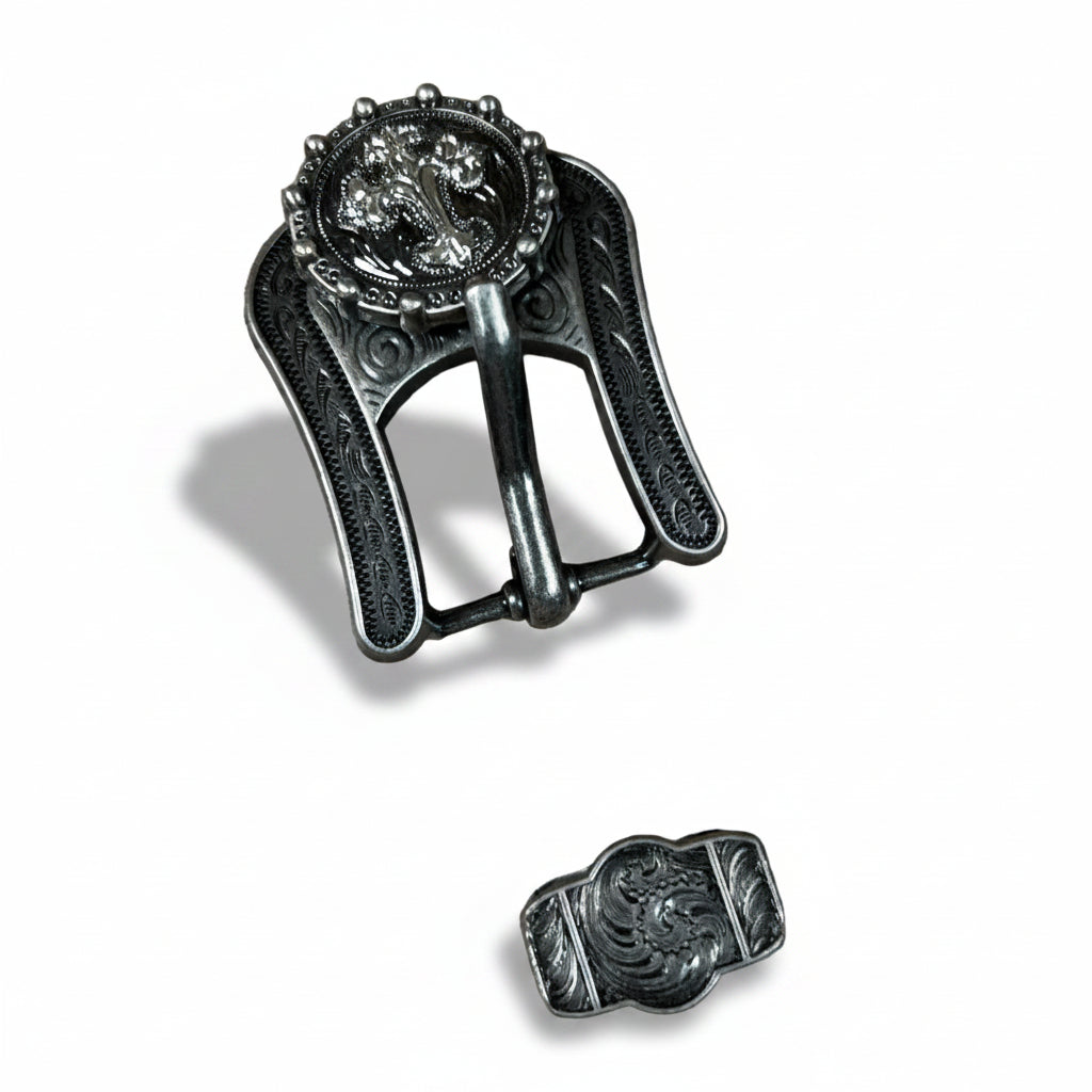 Antique Silver Cross Western Concho W191 — view 7