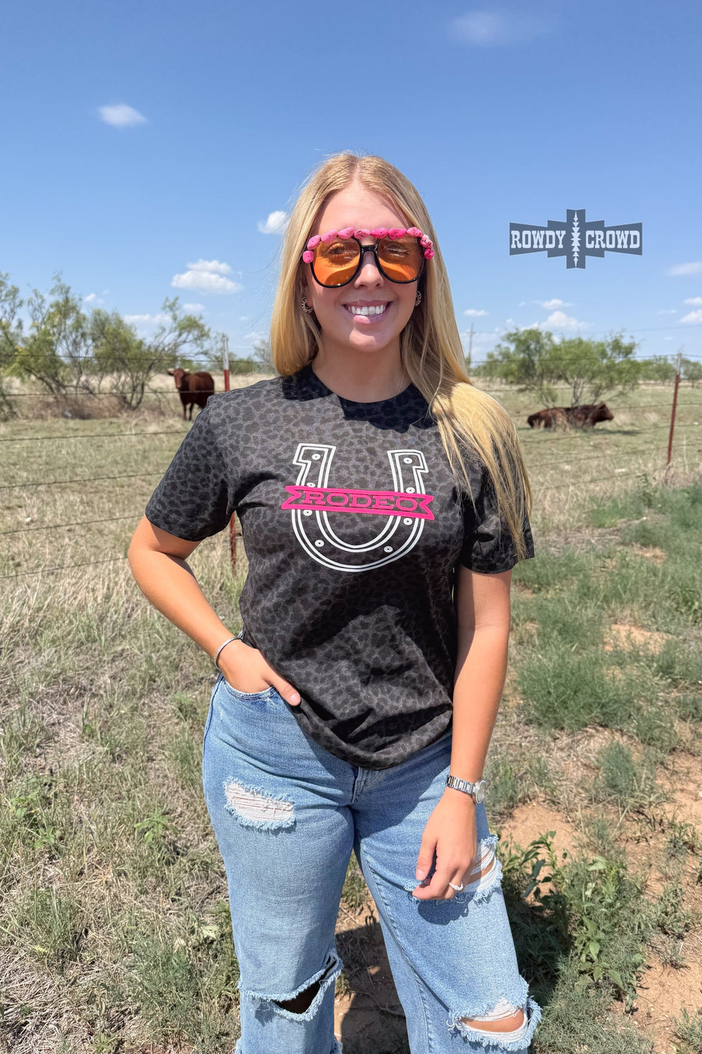 DS PINK Lucky Rodeo Tee by Rowdy Crowd Clothing
