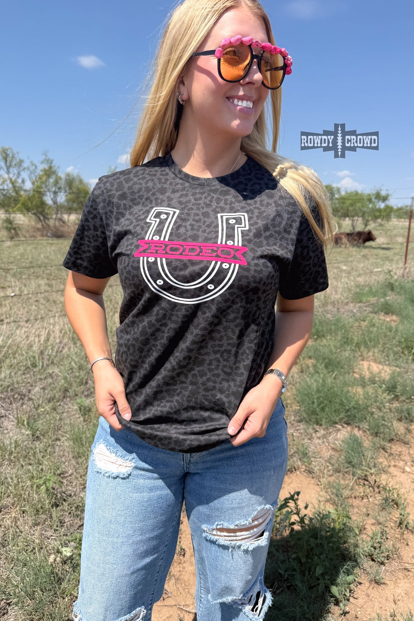 DS PINK Lucky Rodeo Tee by Rowdy Crowd Clothing - product image 2