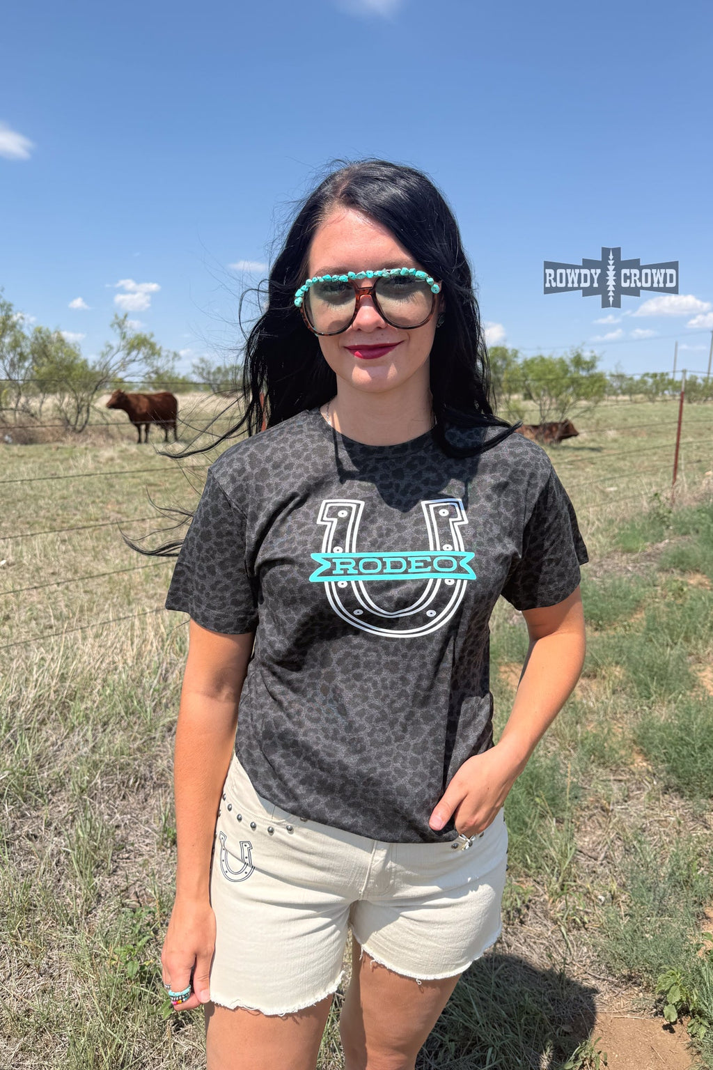 DS TURQUOISE Lucky Rodeo Tee by Rowdy Crowd Clothing - product image 4