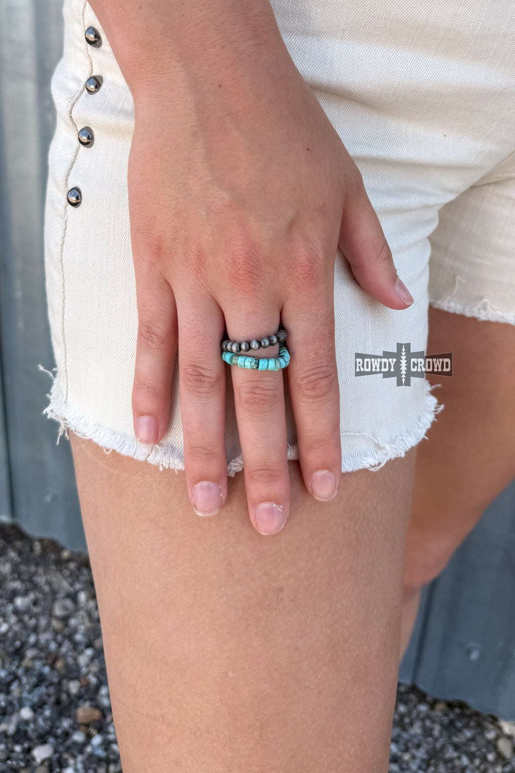 DS Tipsy Turquoise Stretch Ring by Rowdy Crowd Clothing - product image 2