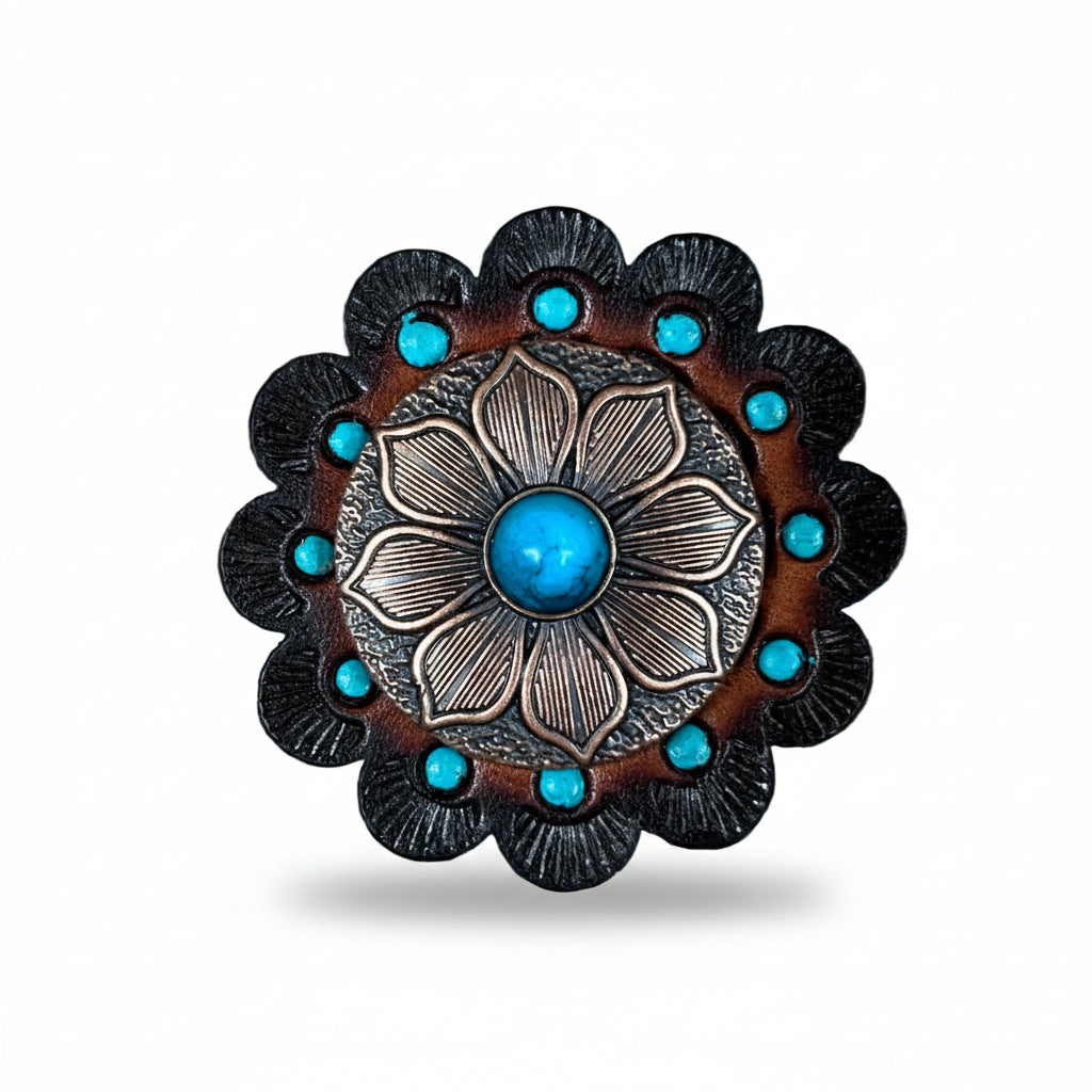 Copper Sunflower Western Concho W205 — view 7