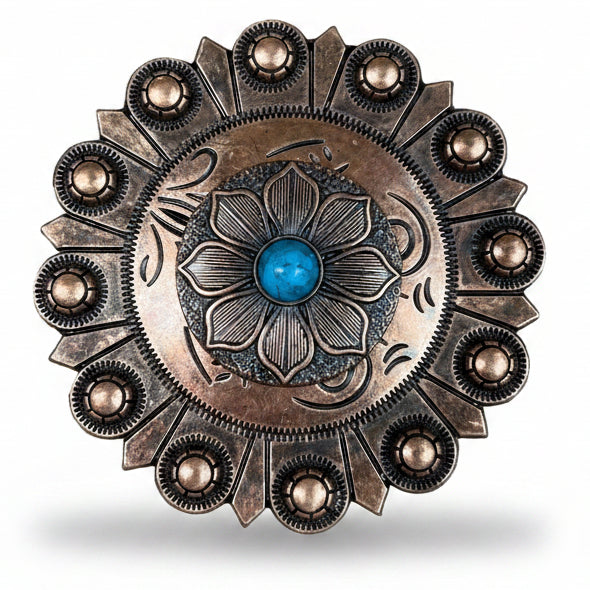 Copper Sunflower Western Concho W205 — view 3