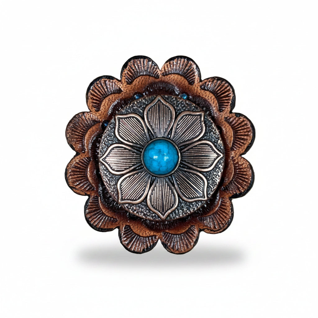Copper Sunflower Western Concho W205 — view 6
