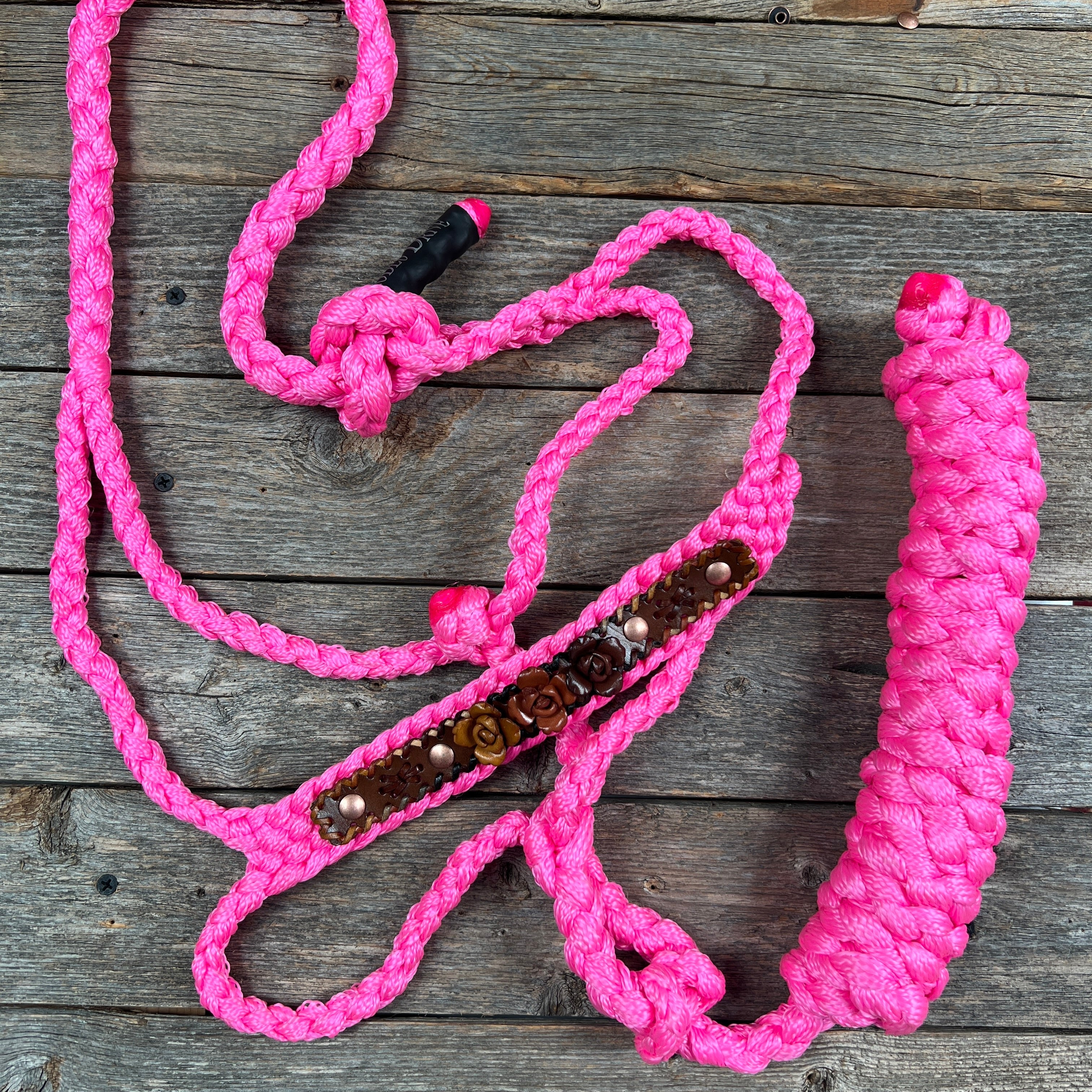 Rose - Pink Mule Tape Halter — view 4