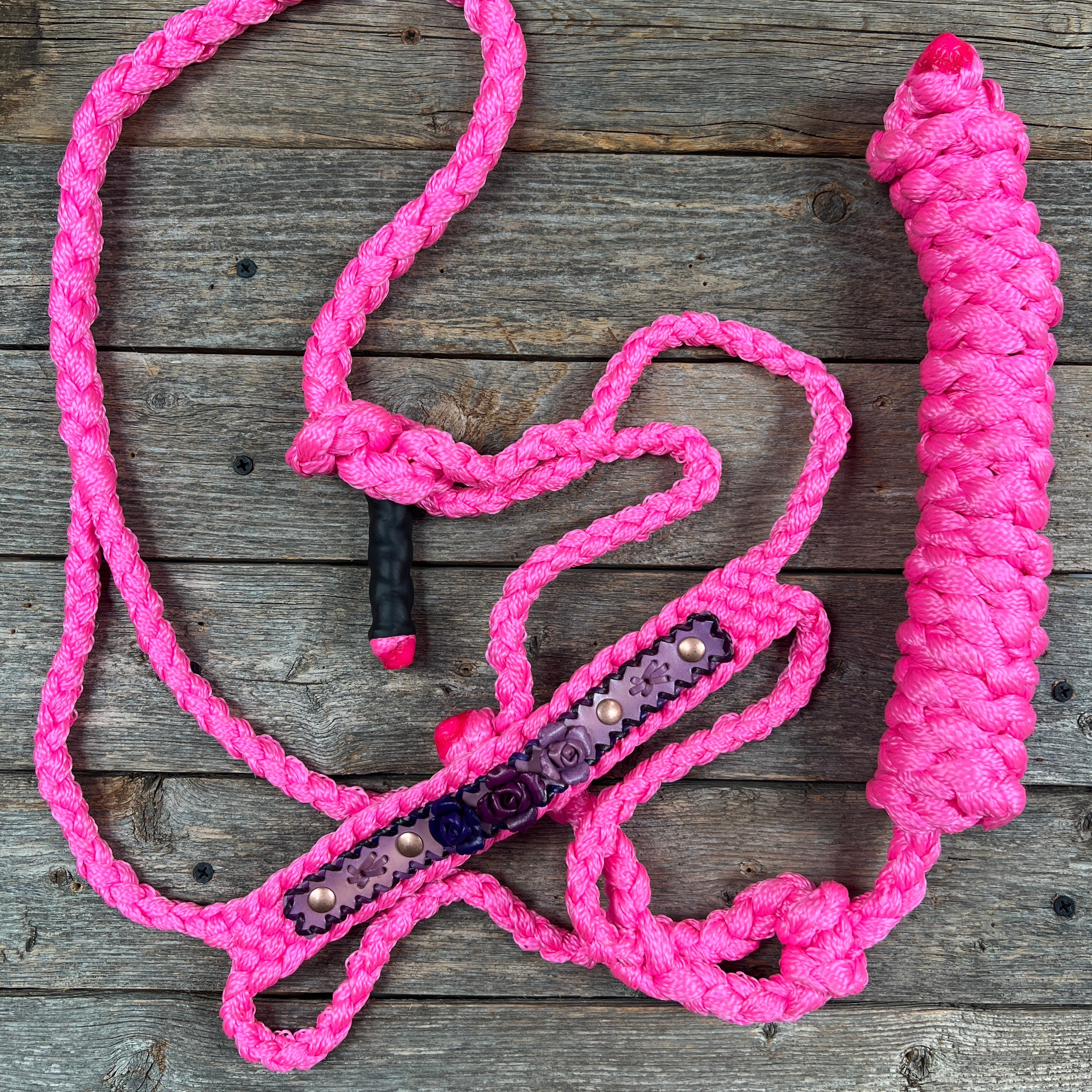 Rose - Pink Mule Tape Halter — view 3