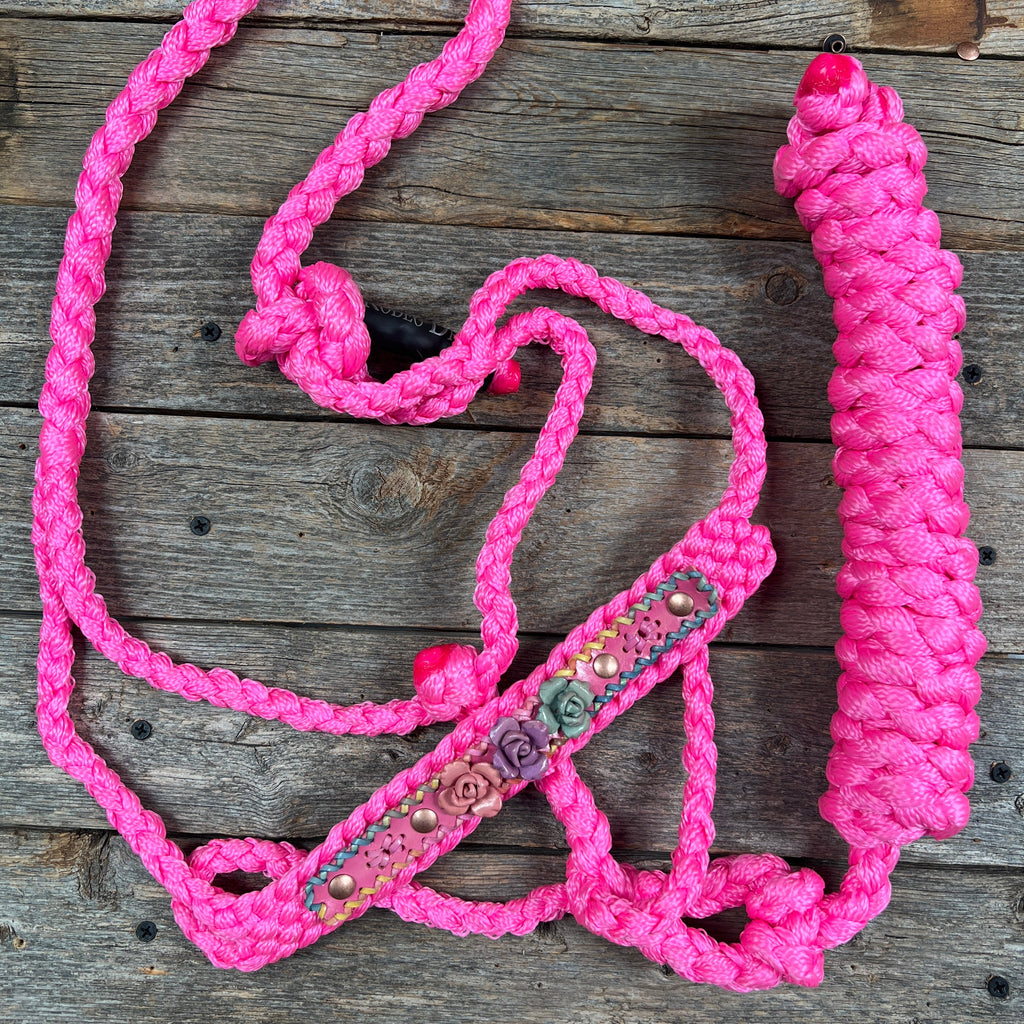 Rose - Pink Mule Tape Halter — view 2