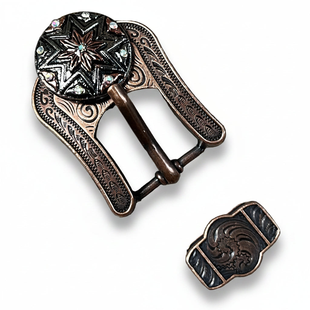 Starburst Antique Silver Western Concho W185 — view 6