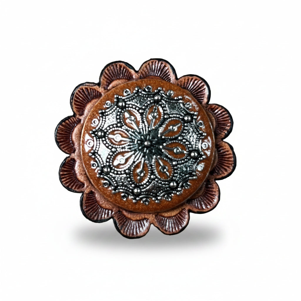 Rust Filigree and Dots Western Concho W233 — view 5