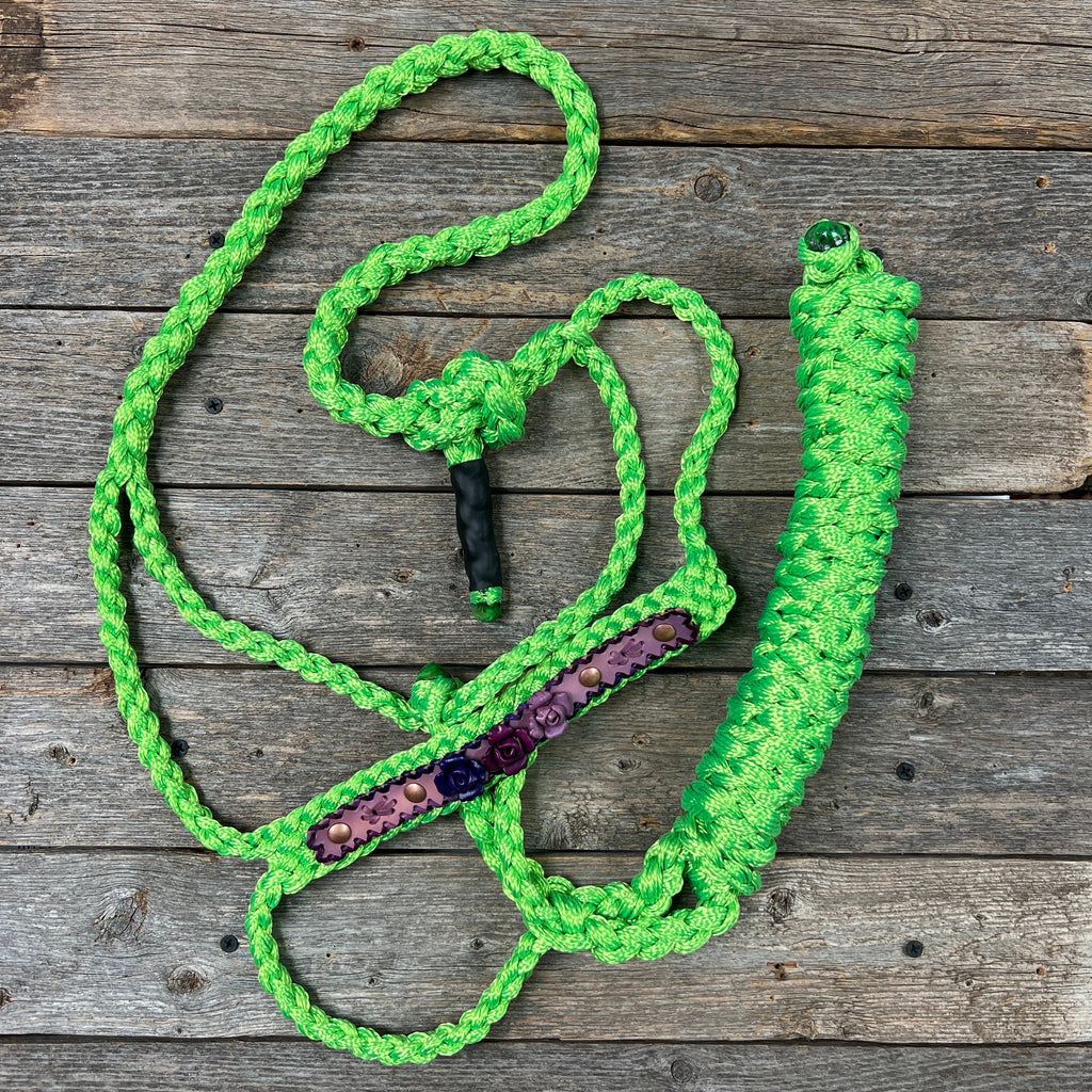 Rose - Lime Mule Tape Halter — view 4