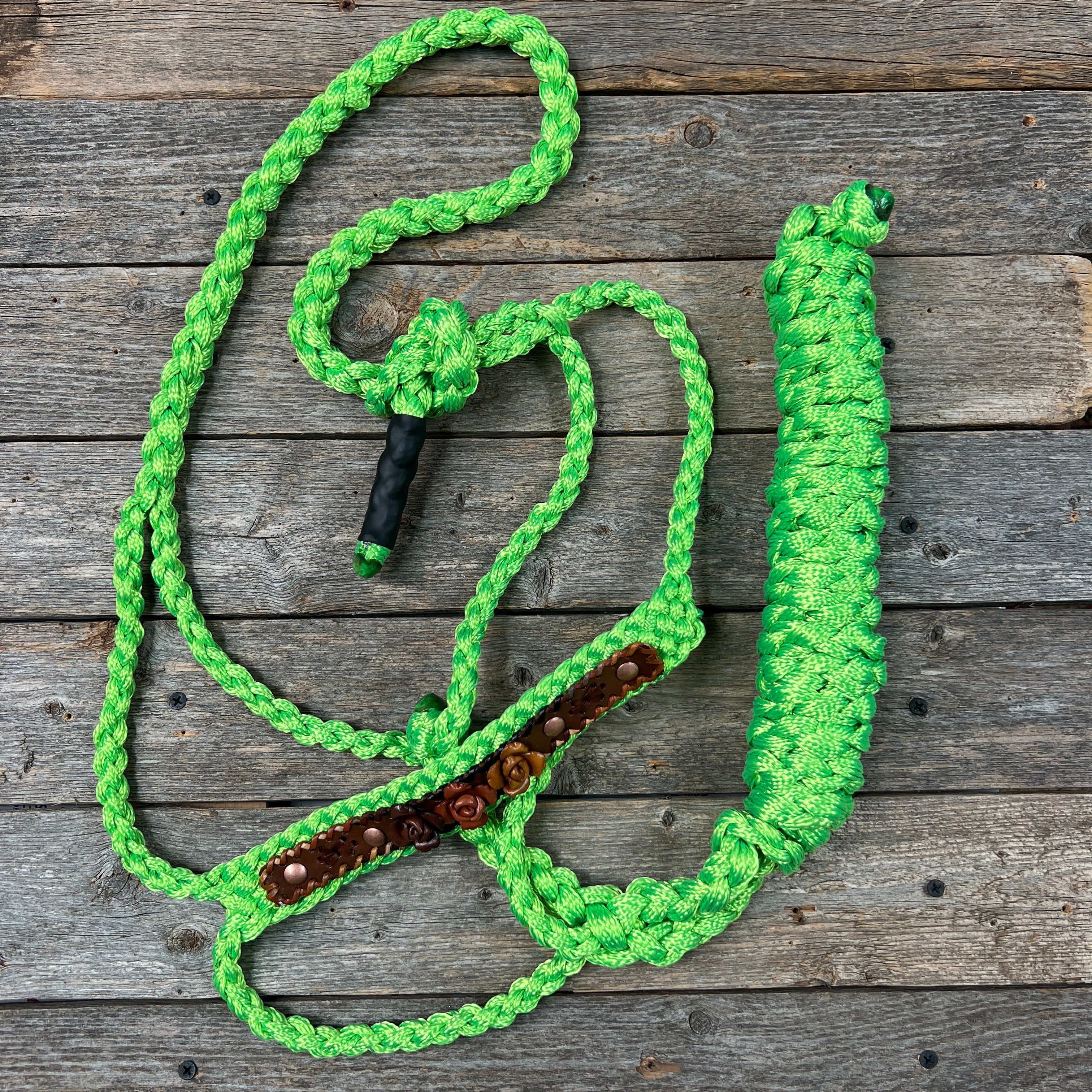 Rose - Lime Mule Tape Halter — view 5