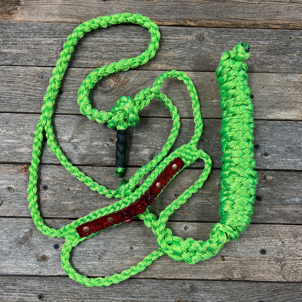 Rose - Lime Mule Tape Halter — view 2