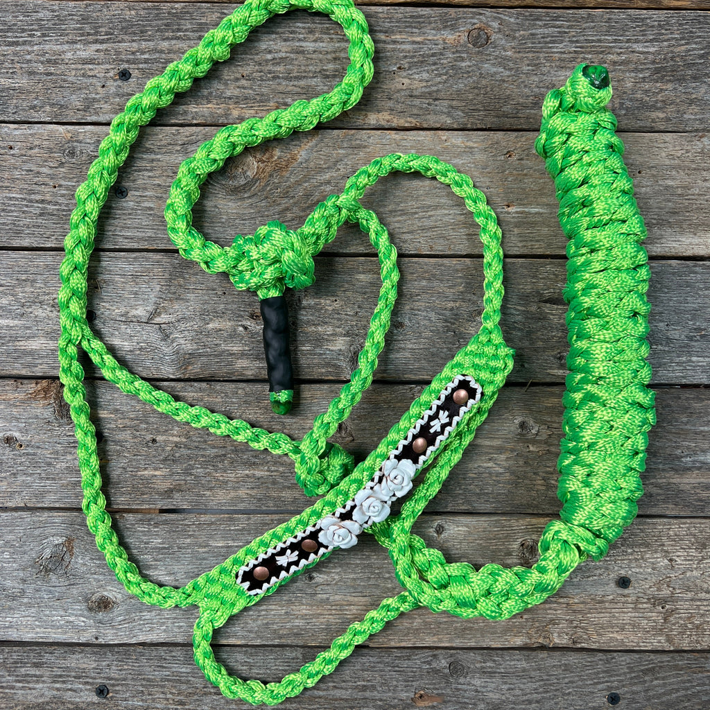 Rose - Lime Mule Tape Halter — view 6