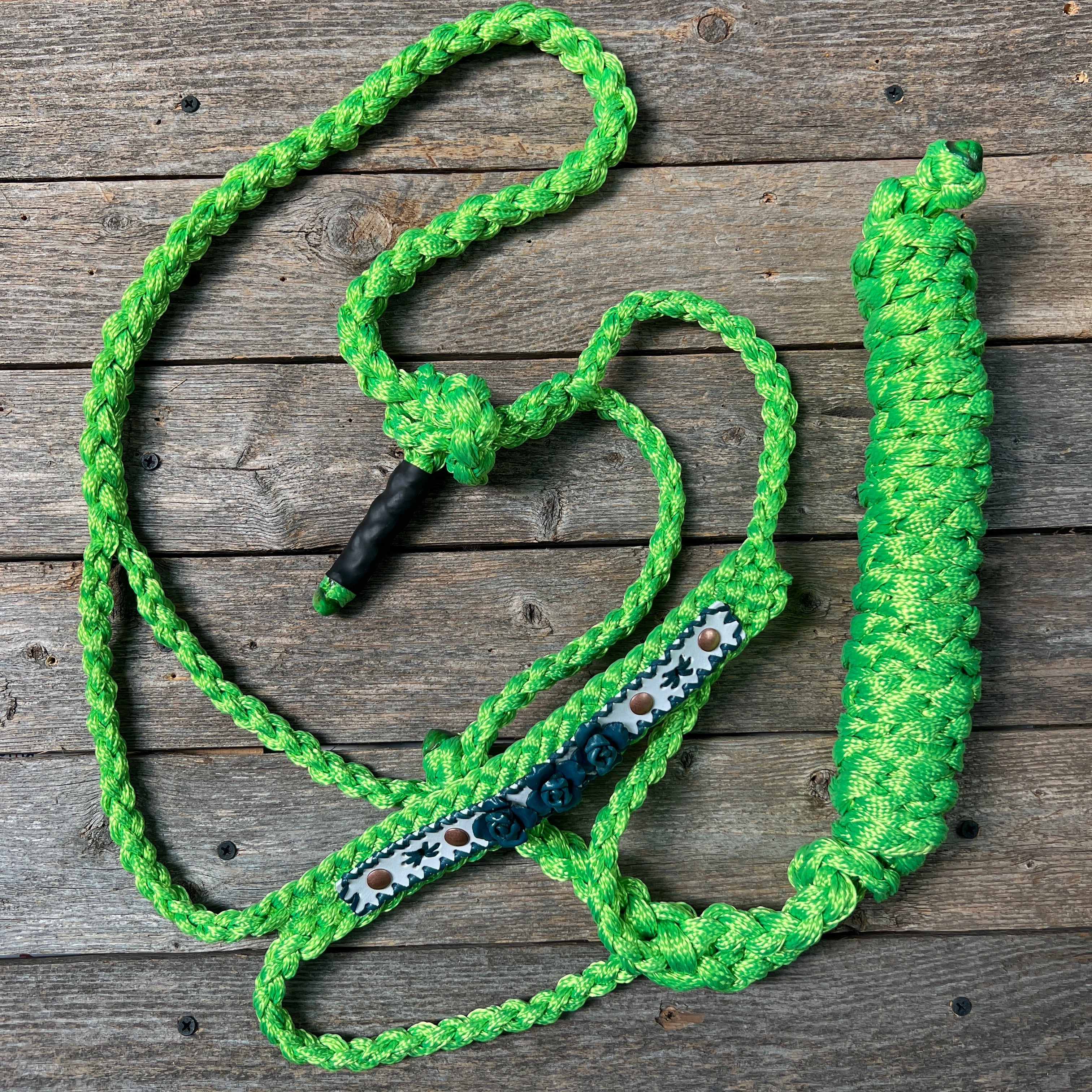 Rose - Lime Mule Tape Halter — view 8