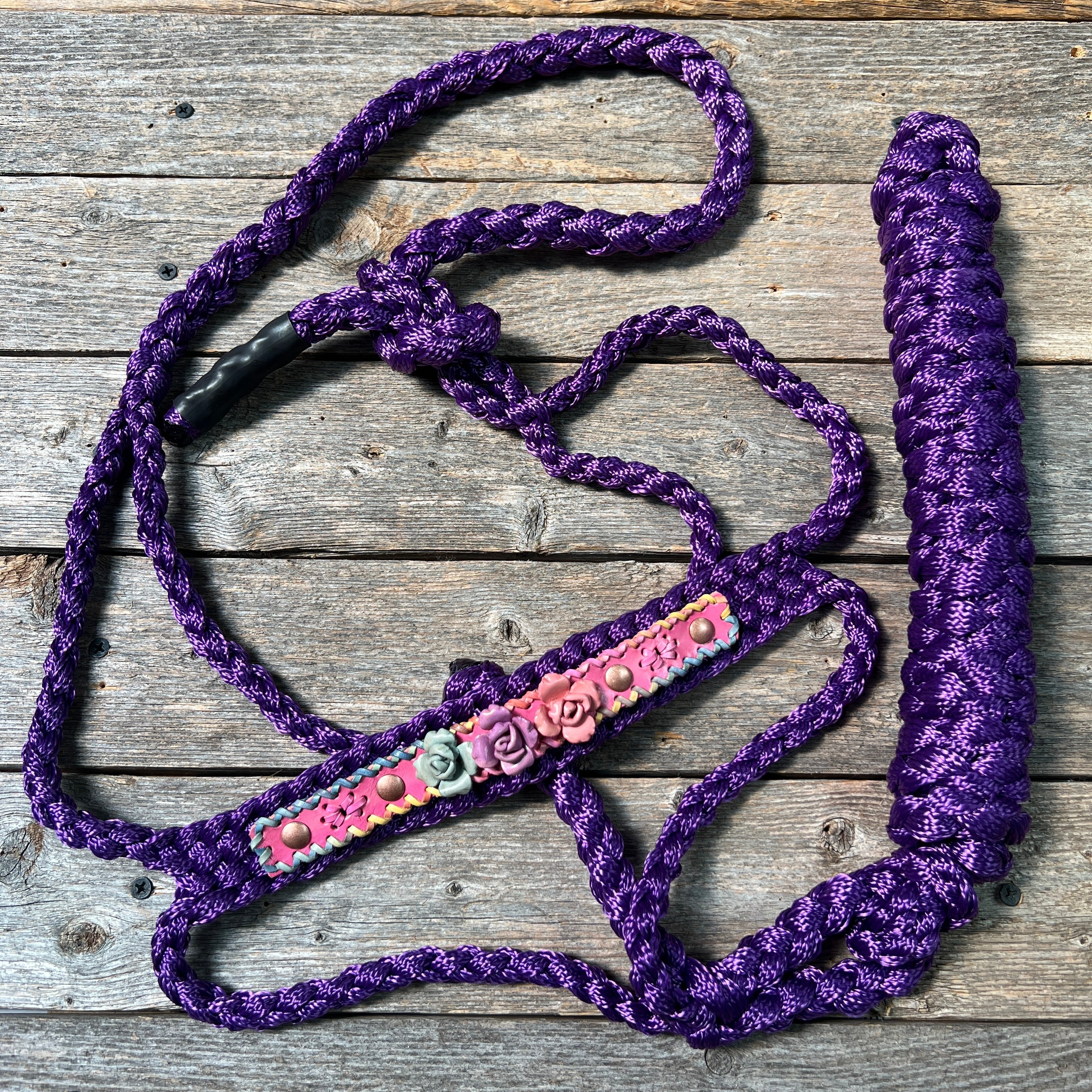 Rose - Purple Mule Tape Halter — view 3