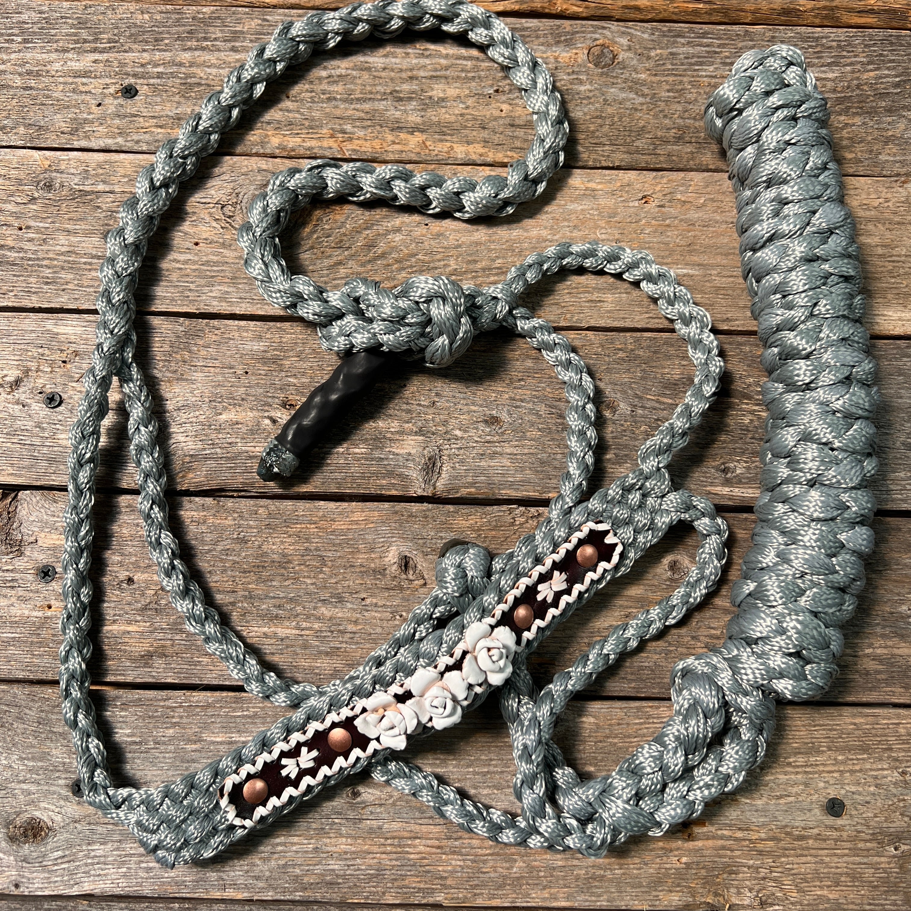 Rose - Grey Mule Tape Halter — view 6