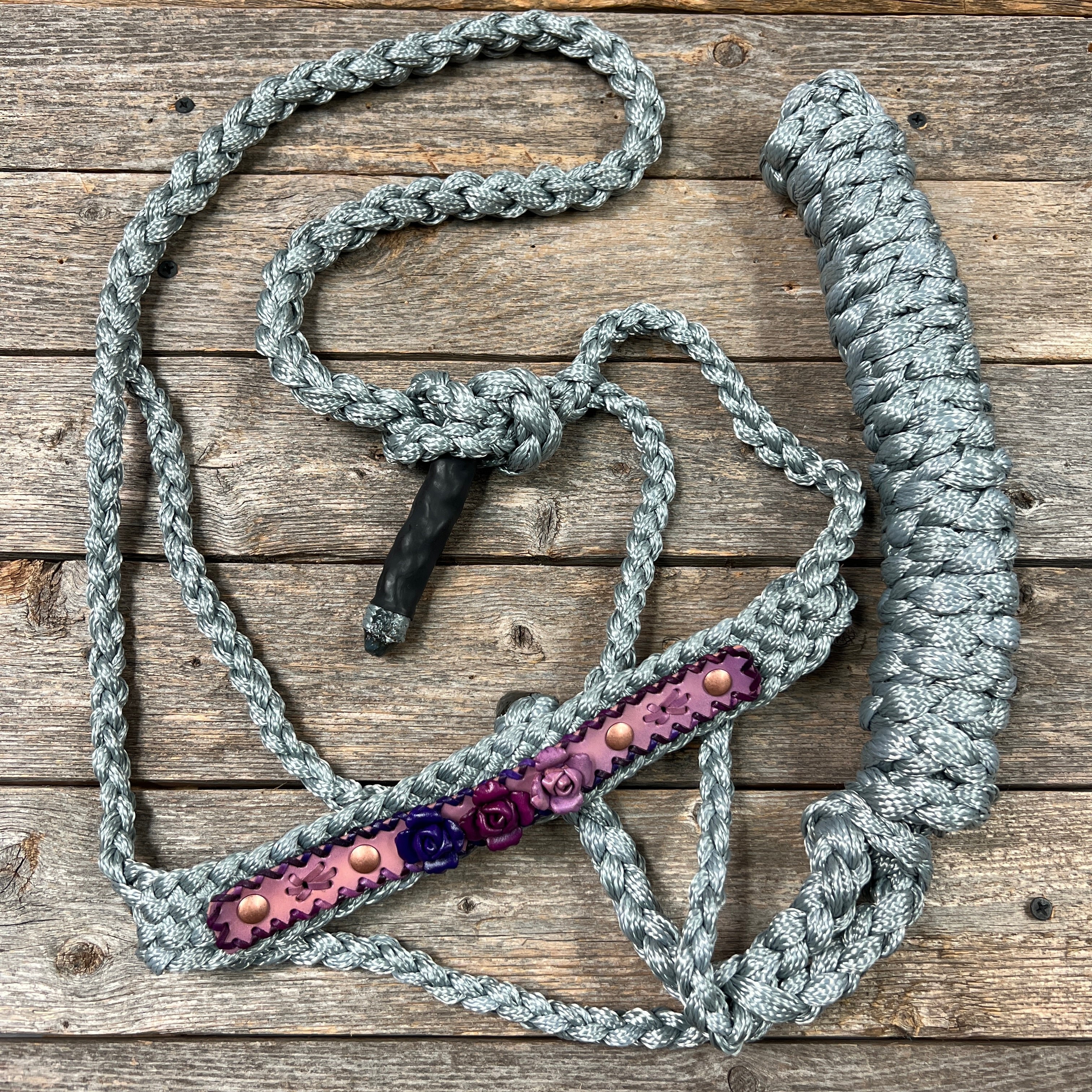 Rose - Grey Mule Tape Halter — view 4