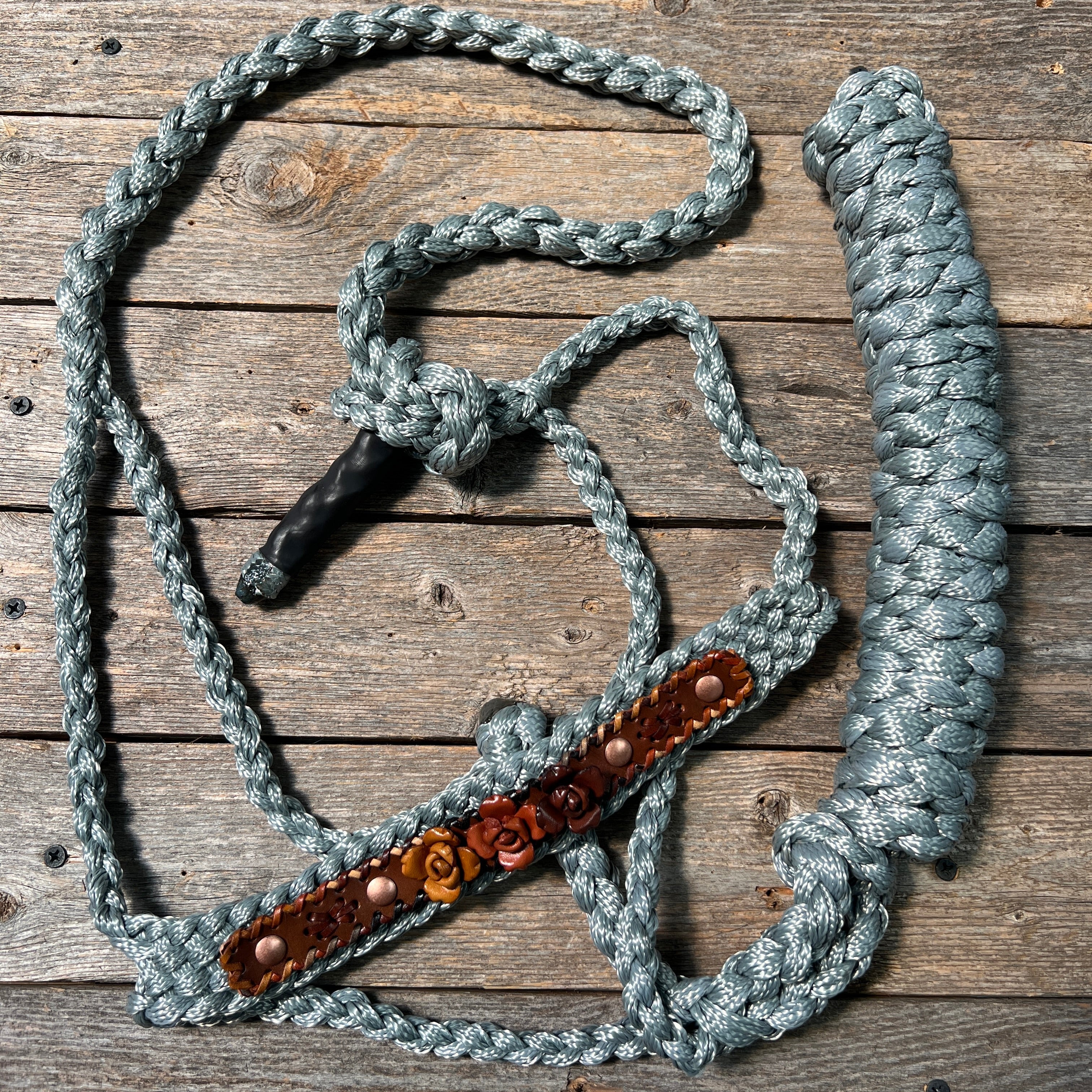 Rose - Grey Mule Tape Halter — view 5