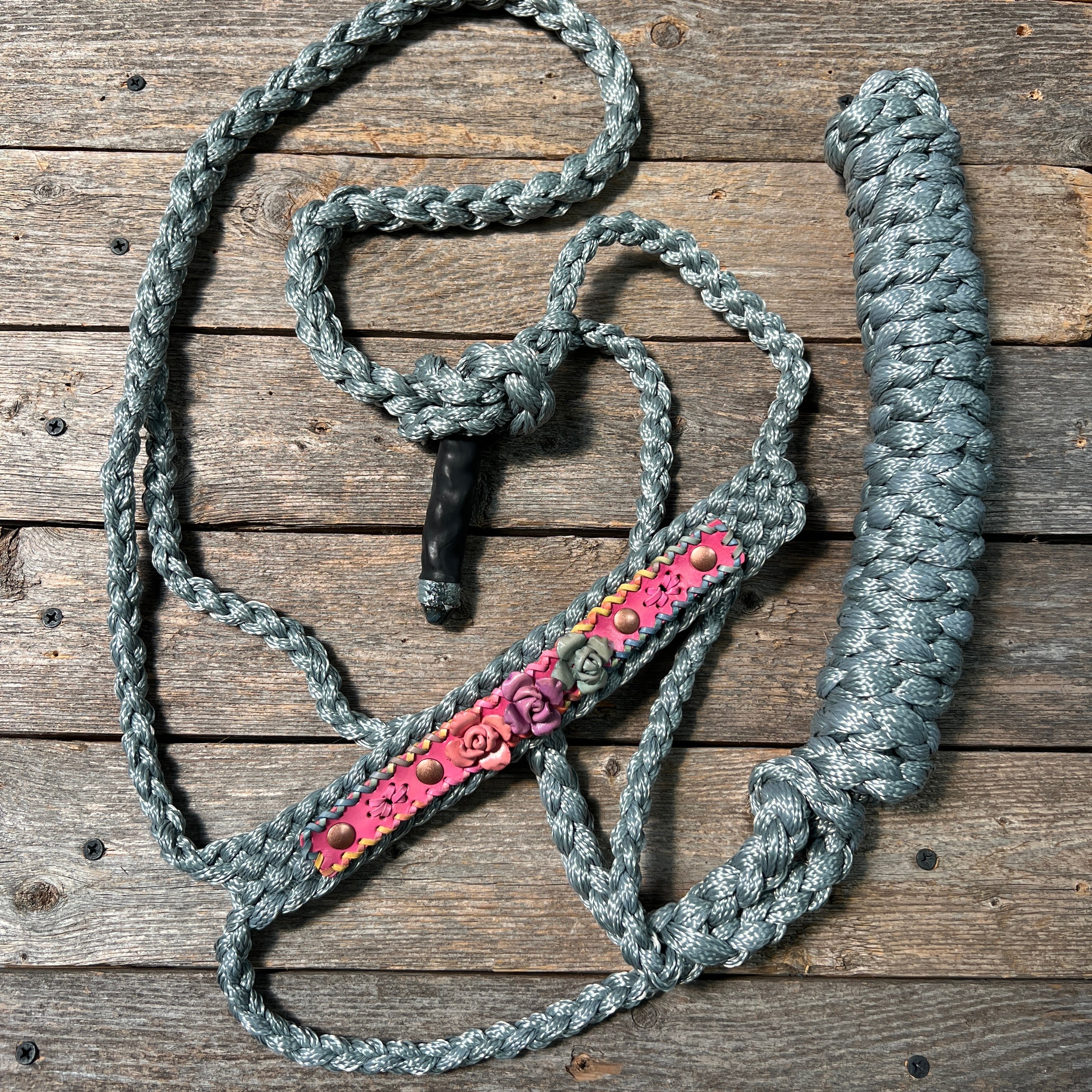 Rose - Grey Mule Tape Halter — view 3