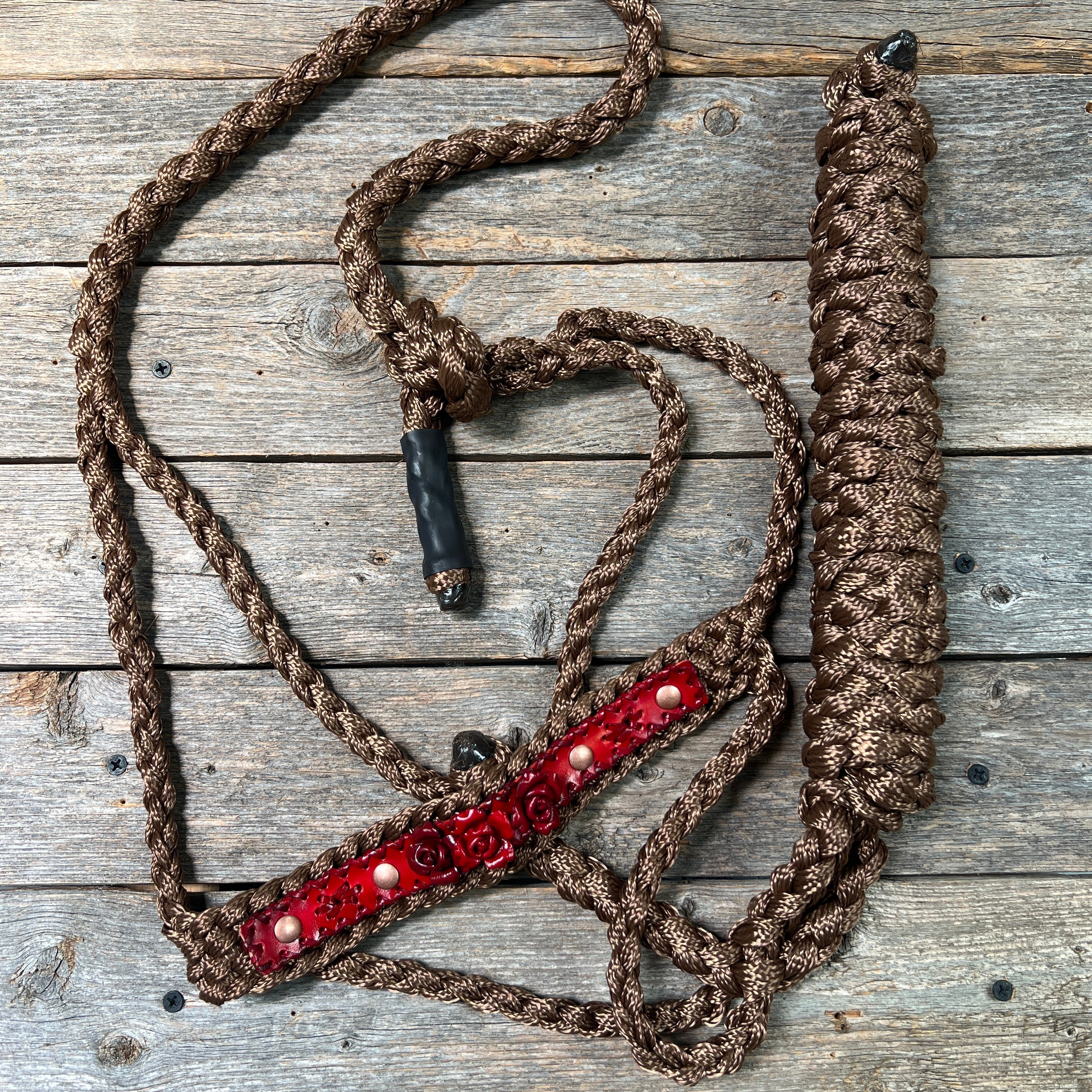 Rose - Brown Mule Tape Halter — view 2